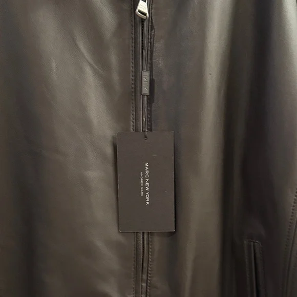 Marc New York Men's Black Leather Jacket